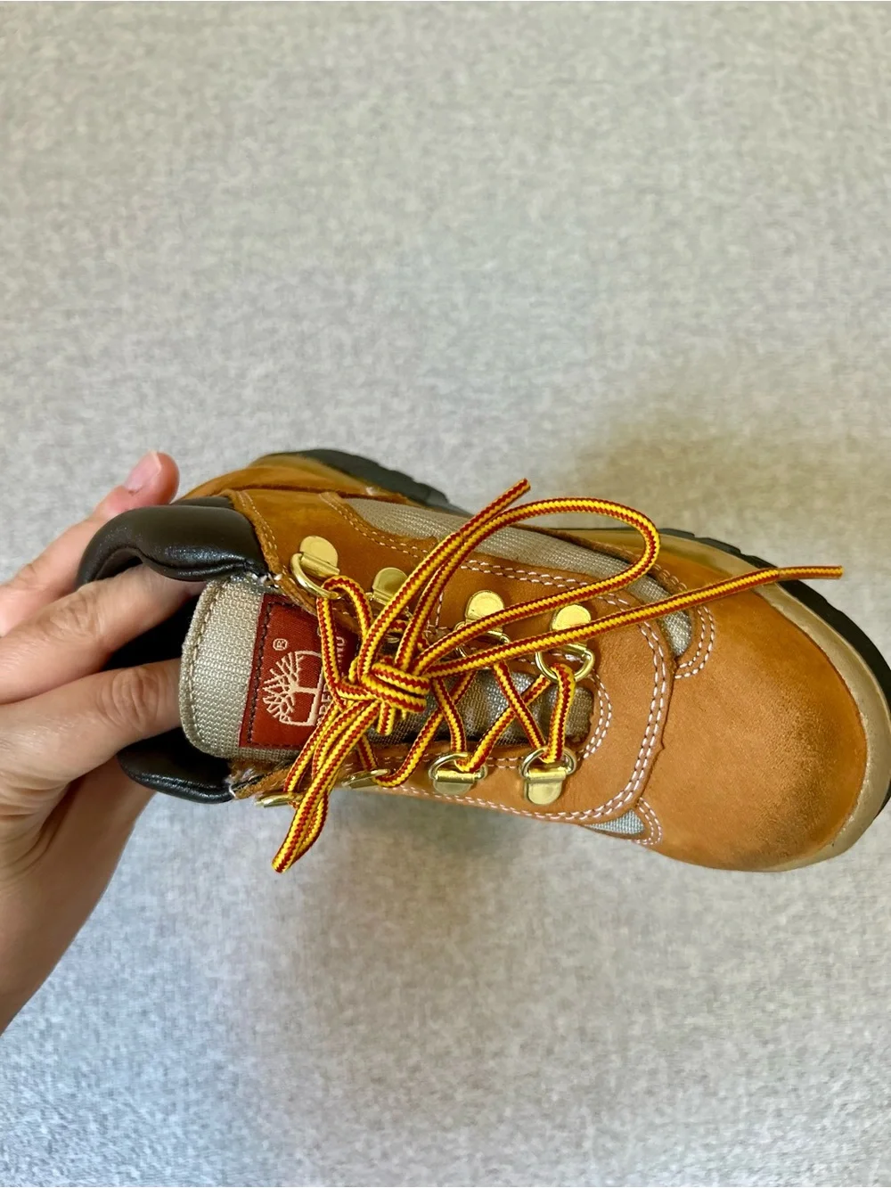 Timberland Kids Field Boots Wheat Nubuck Brown Leather Size 13 Youth